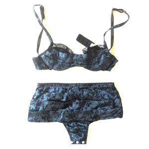 Agent Provocateur satin bra and panty set